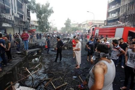 رويترز:مقتل نحو 120 في تفجيرين تبناهما تنظيم الدولة الاسلامية ببغداد