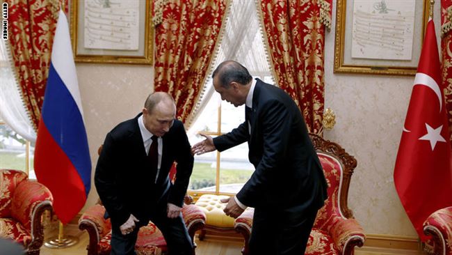 الرئاسة الروسية تعلن عدم الرد على رسالة من الرئيس التركي لبوتن 