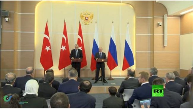 روسيا وتركيا يتفقان على الية مشتركة بشان الصراع حول شمال شرق سوريا (فيديو)