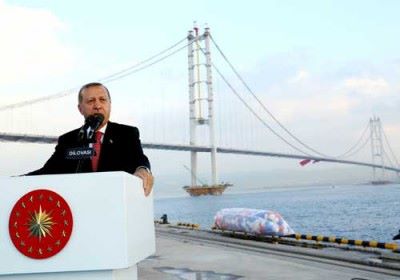 أردوغان يدشن أضخم مشاريعه الصخمة بتركيا ويطلق عليه اسم الغازي عثمان